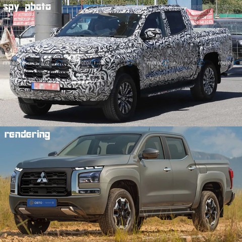 Mitsubishi Triton sắp thay thiết kế: Đầu xe khác lạ, dài và rộng hơn đời cũ - Ảnh 2. Mitsubishi Triton sắp thay thiết kế: Đầu xe khác lạ, dài và rộng hơn đời cũ - Ảnh 2.