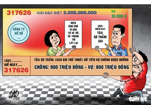 Đưa nhau ra tòa vì tờ vé số trúng độc đắc 2 tỉ đồng - Ảnh 1. Đưa nhau ra tòa vì tờ vé số trúng độc đắc 2 tỉ đồng - Ảnh 1.