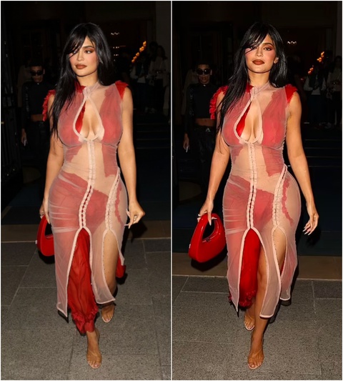Kylie Jenner gây sốt với chiếc váy rách rưới như cái bang - Ảnh 3. Kylie Jenner gây sốt với chiếc váy rách rưới như cái bang - Ảnh 3.