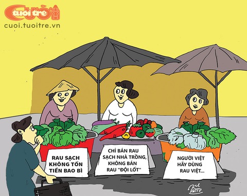 Mua rau không tốn tiền bao bì - Ảnh 1. Mua rau không tốn tiền bao bì - Ảnh 1.