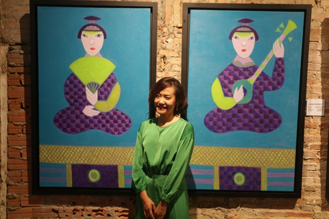 Họa sĩ Hoàng Phượng Vỹ trở lại với ‘Miên thu’ - Ảnh 5. Họa sĩ Hoàng Phượng Vỹ trở lại với ‘Miên thu’ - Ảnh 5.