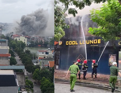 Lửa khói bao trùm quán bida ở Bắc Ninh - Ảnh 1. Lửa khói bao trùm quán bida ở Bắc Ninh - Ảnh 1.