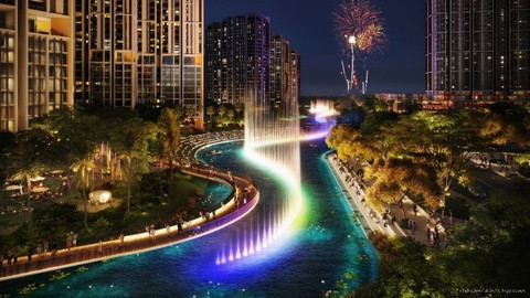 The Global City khai trương đúng tiến độ giai đoạn 1 khu nhạc nước hàng đầu Đông Nam Á - Ảnh 2. The Global City khai trương đúng tiến độ giai đoạn 1 khu nhạc nước hàng đầu Đông Nam Á - Ảnh 2.