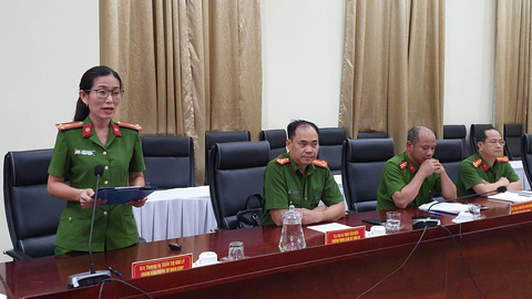Thượng tá Trần Thị Kim Lý, Chánh Văn phòng Cơ quan CSĐT Công an TP.HCM cung cấp thông tin - Ảnh: MINH HÒA Thượng tá Trần Thị Kim Lý, Chánh Văn phòng Cơ quan CSĐT Công an TP.HCM cung cấp thông tin - Ảnh: MINH HÒA