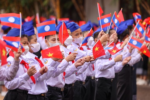 Lào tổ chức lễ đón trọng thể Thủ tướng Phạm Minh Chính - Ảnh 4. Lào tổ chức lễ đón trọng thể Thủ tướng Phạm Minh Chính - Ảnh 4.