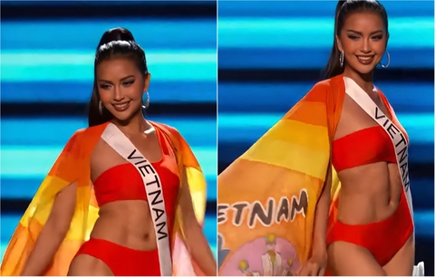 Ngọc Châu hô vang Việt Nam, diễn bikini nóng bỏng ở bán kết Miss Universe - Ảnh 2. Ngọc Châu hô vang Việt Nam, diễn bikini nóng bỏng ở bán kết Miss Universe - Ảnh 2.