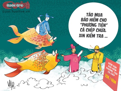 Táo Quân có cần mua bảo hiểm cá chép? - Ảnh 1. Táo Quân có cần mua bảo hiểm cá chép? - Ảnh 1.