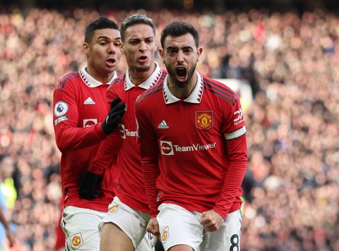 Bruno, Rashford giúp Man Utd ngược dòng trước Man City - Ảnh 1. Bruno, Rashford giúp Man Utd ngược dòng trước Man City - Ảnh 1.