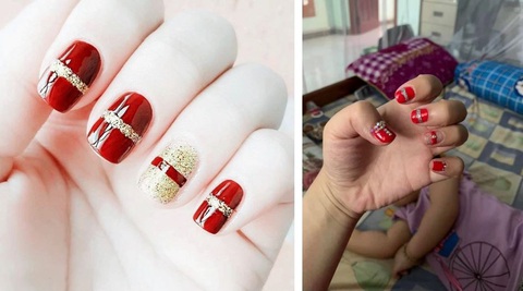 Top 5 bộ nail bá cháy bò chét khiến chị em vừa cười vừa đón Tết - Ảnh 8. Top 5 bộ nail bá cháy bò chét khiến chị em vừa cười vừa đón Tết - Ảnh 8.
