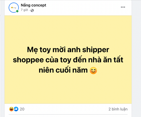 Bạn trẻ hào hứng trend 'Mời anh shipper ăn tất niên', mời giỡn nhưng yêu quý là thiệt - Ảnh 1. Bạn trẻ hào hứng trend 'Mời anh shipper ăn tất niên', mời giỡn nhưng yêu quý là thiệt - Ảnh 1.