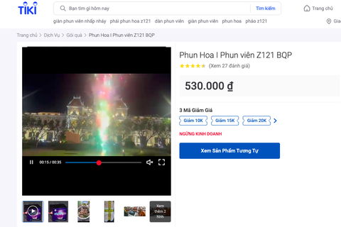 Pháo hoa trên mạng vẫn rao đủ giá trên trời - Ảnh 3. Pháo hoa trên mạng vẫn rao đủ giá trên trời - Ảnh 3.
