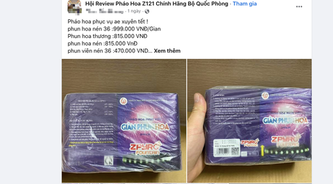Pháo hoa trên mạng vẫn rao đủ giá trên trời - Ảnh 1. Pháo hoa trên mạng vẫn rao đủ giá trên trời - Ảnh 1.