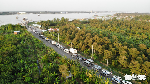 Phà tạm Rạch Miễu sẽ có 5 phà loại 100 tấn, nhiều nhất xưa nay - Ảnh 1. Phà tạm Rạch Miễu sẽ có 5 phà loại 100 tấn, nhiều nhất xưa nay - Ảnh 1.