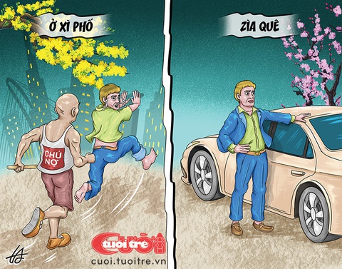Về quê ăn Tết kèm... trốn nợ - Ảnh 1. Về quê ăn Tết kèm... trốn nợ - Ảnh 1.