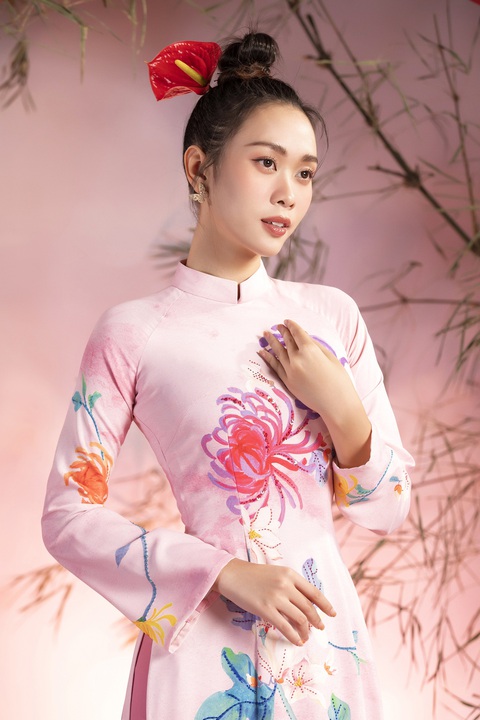 Đại sứ tre xanh Ban Mai khoe sắc cùng áo dài lấy cảm hứng từ tre - Ảnh 1. Đại sứ tre xanh Ban Mai khoe sắc cùng áo dài lấy cảm hứng từ tre - Ảnh 1.