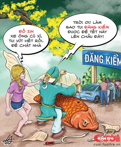 Táo quân rối vì chuyện đăng kiểm - Ảnh 1. Táo quân rối vì chuyện đăng kiểm - Ảnh 1.