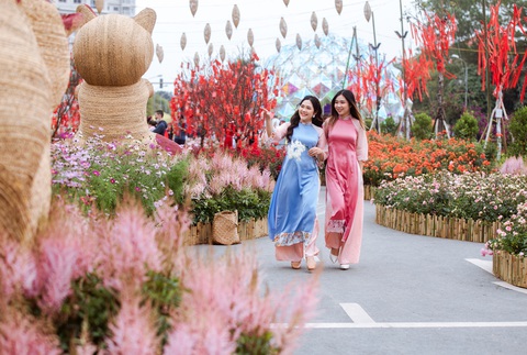 Người dân Hà Nội du xuân tại đường hoa Home Hanoi Xuan 2023 - Ảnh 11. Người dân Hà Nội du xuân tại đường hoa Home Hanoi Xuan 2023 - Ảnh 11.