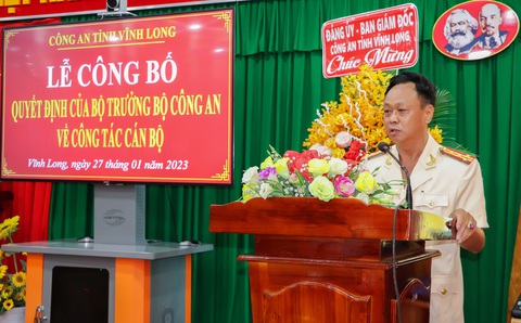 Cục phó Cục An ninh nội địa làm phó giám đốc Công an Vĩnh Long - Ảnh 1. Cục phó Cục An ninh nội địa làm phó giám đốc Công an Vĩnh Long - Ảnh 1.