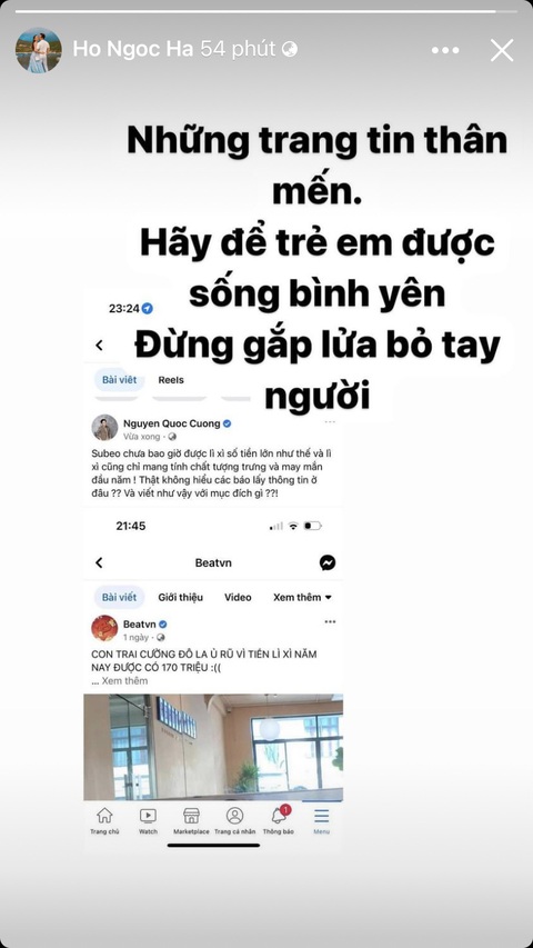 Hồ Ngọc Hà, Cường Đô la bức xúc vì tin đồn Subeo được lì xì 170 triệu đồng - Ảnh 2. Hồ Ngọc Hà, Cường Đô la bức xúc vì tin đồn Subeo được lì xì 170 triệu đồng - Ảnh 2.