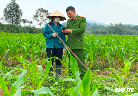 Công an ra đồng, vô chợ hướng dẫn người dân cài tài khoản định danh điện tử VNeID - Ảnh 1. Công an ra đồng, vô chợ hướng dẫn người dân cài tài khoản định danh điện tử VNeID - Ảnh 1.