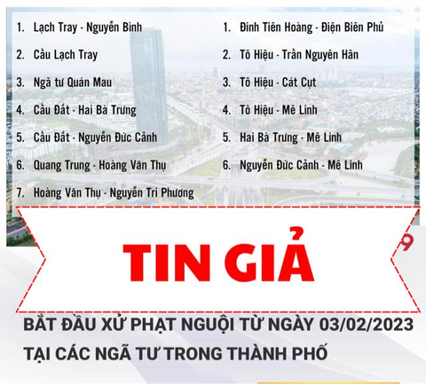 Phạt 10 triệu vì đăng tin Hải Phòng phạt nguội từ 3-2-2023 - Ảnh 1. Phạt 10 triệu vì đăng tin Hải Phòng phạt nguội từ 3-2-2023 - Ảnh 1.
