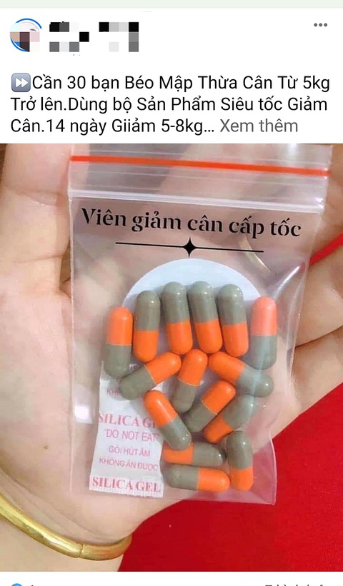 Các sản phẩm giảm cân quảng cáo tràn lan trên mạng xã hội - Ảnh: T.HIẾN chụp màn hình Các sản phẩm giảm cân quảng cáo tràn lan trên mạng xã hội - Ảnh: T.HIẾN chụp màn hình