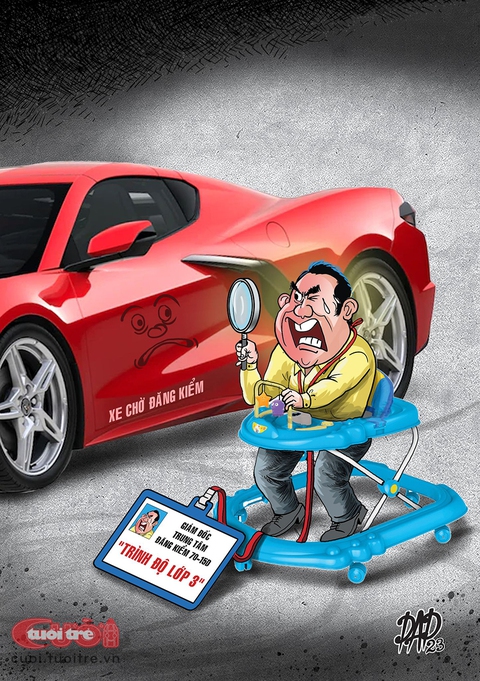 Lạ lùng giám đốc trung tâm đăng kiểm không biết chữ - Ảnh 1. Lạ lùng giám đốc trung tâm đăng kiểm không biết chữ - Ảnh 1.