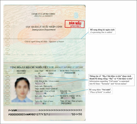 Theo thông tư sửa đổi, mẫu hộ chiếu mới có chi tiết gì khác mẫu cũ? - Ảnh 1. Theo thông tư sửa đổi, mẫu hộ chiếu mới có chi tiết gì khác mẫu cũ? - Ảnh 1.