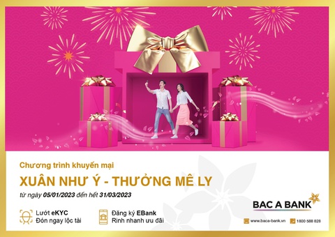 Đón xuân như ý - Nhận thưởng mê ly cùng Bac A Bank - Ảnh 1. Đón xuân như ý - Nhận thưởng mê ly cùng Bac A Bank - Ảnh 1.