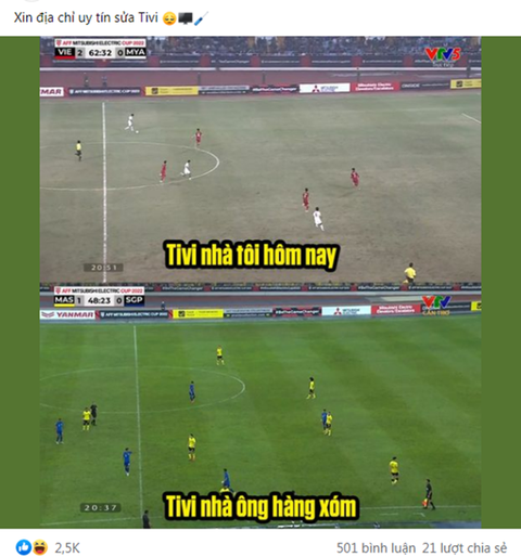Khán giả tưởng tivi hỏng khi xem tuyển Việt Nam trên sân Mỹ Đình - Ảnh 3. Khán giả tưởng tivi hỏng khi xem tuyển Việt Nam trên sân Mỹ Đình - Ảnh 3.