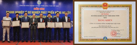 Công ty BaF liên tiếp được vinh danh nhiều giải thưởng cuối năm 2022 - Ảnh 1. Công ty BaF liên tiếp được vinh danh nhiều giải thưởng cuối năm 2022 - Ảnh 1.