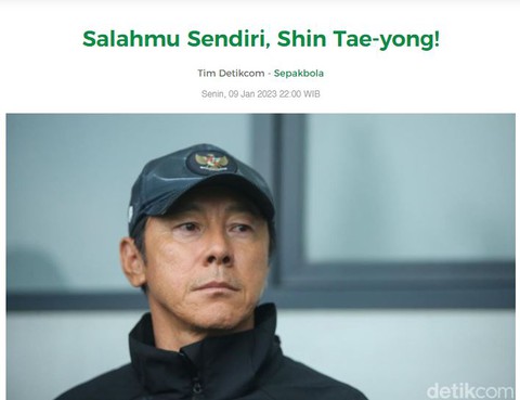 Báo Indonesia chỉ trích lỗi tại ông, Shin Tae Yong - Ảnh 1. Báo Indonesia chỉ trích lỗi tại ông, Shin Tae Yong - Ảnh 1.