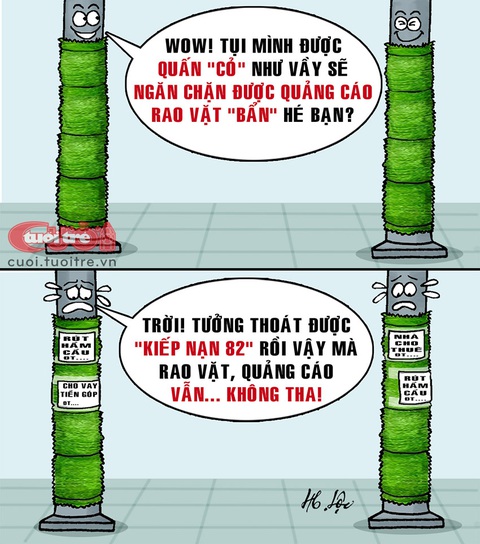 Kiếp nạn thứ 82 của cột điện - Ảnh 1. Kiếp nạn thứ 82 của họ hàng nhà cột điện - Tranh: Hữu Lộc