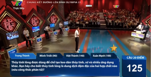 Chung kết Đường lên đỉnh Olympia: 'Giá mà câu hỏi và cố vấn chuẩn hơn' - Ảnh 1. Câu hỏi hóa học chung Đường lên đỉnh Olympia gây tranh cãi - Ảnh chụp màn hình