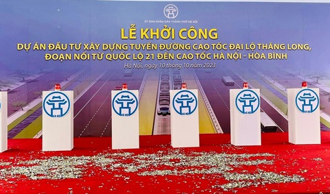 Lễ khởi công “Dự án đầu tư xây dựng tuyến đường cao tốc đại lộ Thăng Long đoạn nối từ quốc lộ 21B đến cao tốc Hà Nội - Hoà Bình”