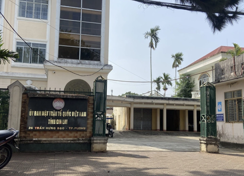 Gia Lai: Kỷ luật cảnh cáo chủ tịch Mặt trận Tổ quốc vì để kế toán 'biển thủ' tiền quỹ phòng COVID-19 - Ảnh 3. Trụ sở cơ quan Ủy ban Mặt trận Tổ quốc Việt Nam tỉnh Gia Lai - Ảnh: ĐÌNH CƯƠNG