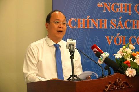 Mong doanh nghiệp người Việt ở nước ngoài kết nối tập đoàn quốc tế đầu tư vào TP.HCM - Ảnh 2. Phó bí thư Thành ủy TP.HCM Nguyễn Hồ Hải phát biểu tại hội nghị - Ảnh: T.N.