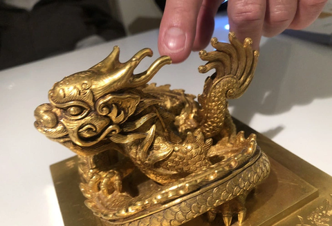 Ấn vàng Hoàng đế chi bảo sắp về nước - Ảnh: Cục Di sản văn hóa Ấn vàng Hoàng đế chi bảo sắp về nước - Ảnh: Cục Di sản văn hóa