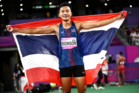 Ngôi sao điền kinh 17 tuổi Puripol Boonson gây ấn tượng ở Asiad 19 - Ảnh: Reuters Ngôi sao điền kinh 17 tuổi Puripol Boonson gây ấn tượng ở Asiad 19 - Ảnh: Reuters