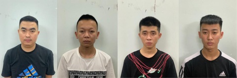 Các thanh niên cho vay tiền lãi nặng bị Công an TP Quy Nhơn bắt giữ: Tuấn, Trường, Duy, Hoàng - Ảnh: CACC 4 thanh niên cho vay tiền lãi nặng bị Công an TP Quy Nhơn bắt giữ: Tuấn, Trường, Duy, Hoàng - Ảnh: CACC