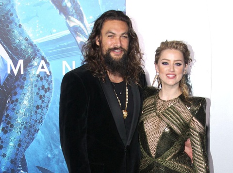 Cặp bạn diễn Jason Momoa và Amber Heard khi ra mắt Aquaman phần 1 - Ảnh: Getty Images Cặp bạn diễn Jason Momoa và Amber Heard khi ra mắt Aquaman phần 1 - Ảnh: Getty Images