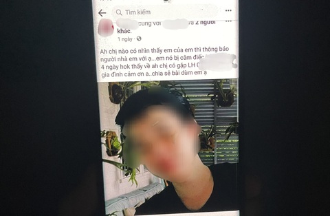 Người thân tìm thấy thi thể nam thanh niên sau 6 ngày mất liên lạc - Ảnh 1. Người thân đăng thông tin trên mạng xã hội tìm anh T.V.N.
