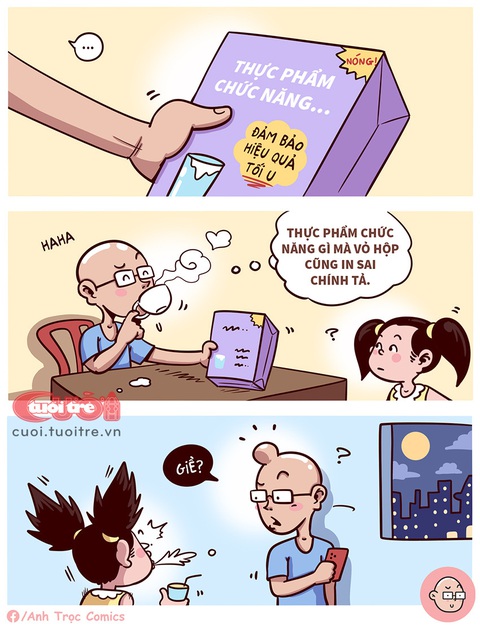 Thực phẩm chức năng... tối u - Ảnh 1. Thực phẩm chức năng... tối u - Tranh: Anh Trọc Comics