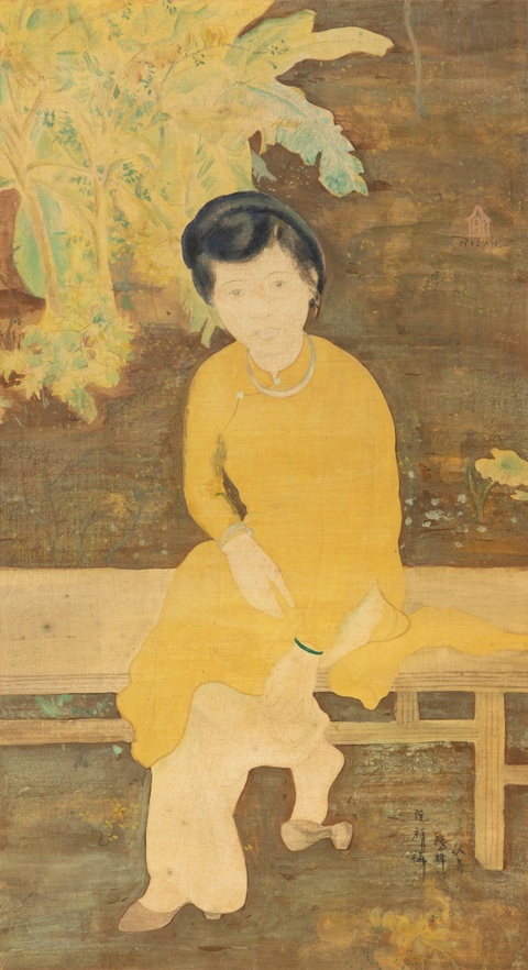 Đấu giá tranh Lê Phổ, Vũ Cao Đàm trong BST quý của hoàng thân Bửu Lộc - Ảnh 5. Bức Femme assise của danh họa Nguyễn Tường Lân vẽ khoảng 1930-40, ước tính 50.000 – 250.000 Euro.