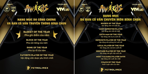 Những sự vắng mặt đáng tiếc VBA Awards 2023 - Ảnh 1. Tổng 12 hạng mục sẽ được trao tại VBA Awards 2023