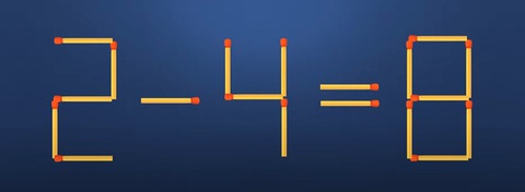 Thử tài IQ: Di chuyển một que diêm để 0-4+2=8 thành phép tính đúng - Ảnh 4.