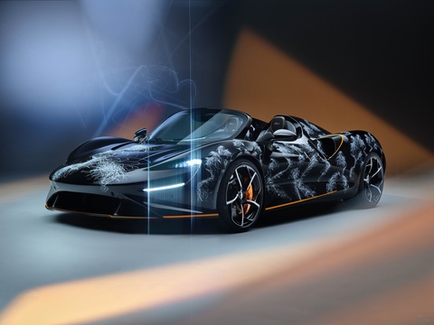 - Ảnh 4. Các họa tiết được vẽ trên xe hoàn toàn thủ công - Ảnh: McLaren