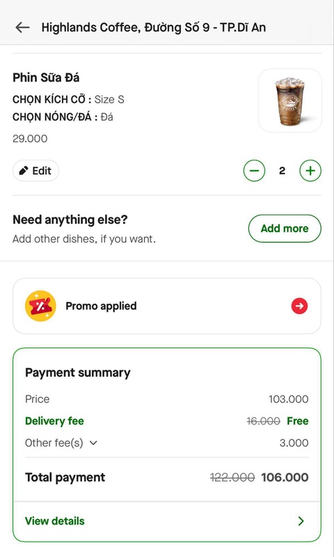 Người dân ở Bình Dương, Đồng Nai có thể đặt xe, gọi đồ ăn, giao hàng qua app Gojek - Ảnh 3. Người dùng ở Bình Dương, Đồng Nai có thể đặt đồ ăn trên Gojek
