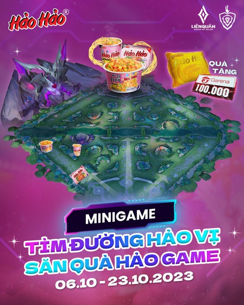 Hảo Hảo tung ‘cơn mưa quà tặng’ cho fan theo dõi Đấu Trường Danh Vọng Mùa Đông 2023 - Ảnh 1. Cơ hội săn hàng trăm Thẻ game Garena trị giá 100.000đ cùng nhiều vật phẩm hấp dẫn khác khi theo dõi fanpage Mì ăn liền Hảo Hảo