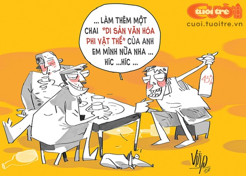 Tuổi Trẻ Cười 15-10- 2023: Thành tích Asiad đối đầu thành tích SEA Games - Ảnh 2. Văn hóa phi vật thể - Tranh: Viiip